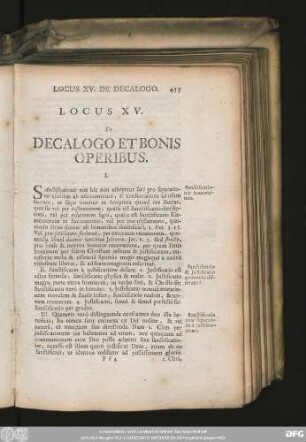 Locus XV. De Decalogo Et Bonis Operibus.