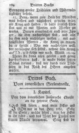 Drittes Buch. Vom innerlichen Seelentroste.