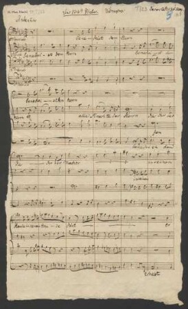 Benedeiet dem Herrn. Fragmente; T (2), B (2); c-Moll