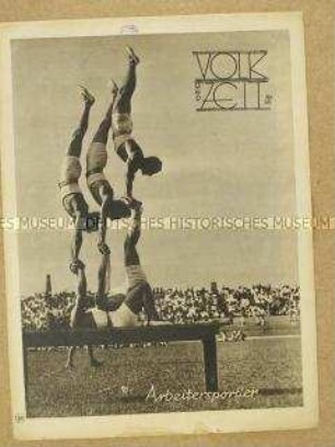 Sozialdemokratische Wochenzeitschrift "Volk und Zeit" u.a. über Arbeitersport und Freikörperkultur
