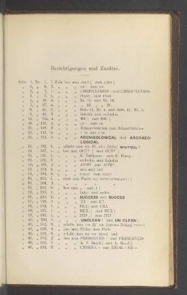 Berichtigungen und Zusätze