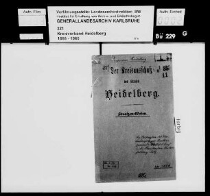 Gesuch um Aufnahme des Wegs Neckargemünd - [Neckargemünd-]Waldhilsbach in den Kreiswegverband