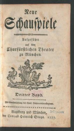 Sie lebt in der Einbildung : Ein Lustspiel in drey Aufzügen