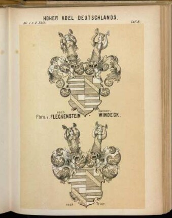 Taf. 9. nach Spener. Fhrn. v. Fleckenstein-Windeck. - nach Trier.