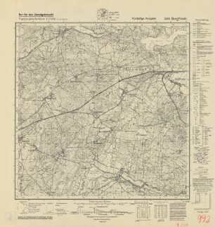 2384 Bergfriede, Topographische Karte 1:25000 (4cm - Karte)
