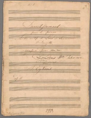 Divertissement sur Lucie de Lammermoor - BSB Mus.Schott.Ha 5957