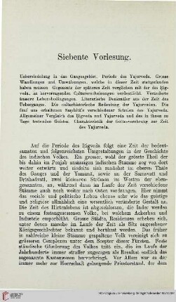 Siebente Vorlesung