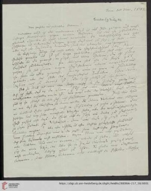 Korrespondenz Karl Immanuel Nitzsch / Carl Ullmann: Brief von Karl Immanuel Nitzsch an Carl Ullmann