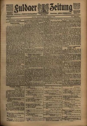 Zweite Ausgabe vom Samstag, den 19. Februar 1910.