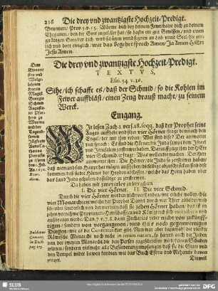 Die drey und zwantzigste Hochzeit-Predigt