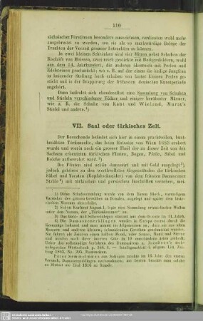 VII. Saal oder türkisches Zelt