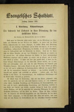 ¬Die¬ Lehrweise des Sokrates in ihrer Bedeutung für den christlichen Lehrer : ein Vortrag