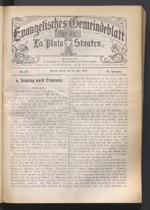 No. 30. 26. Juli 1916. 22. Jahrgang