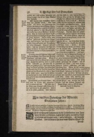 Am vierten Sonntage des Advents/Evangelium Johan.1.