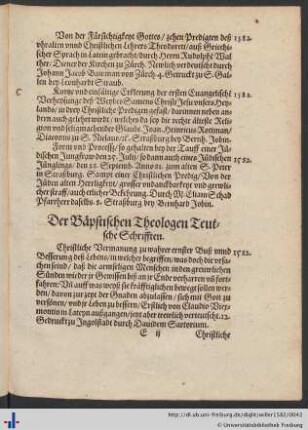 Der Bäpstischen Theologen Teutsche Schrifften.