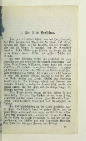 I. Die alten Deutschen