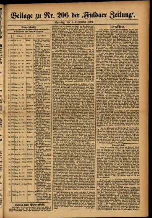 Zweite Ausgabe vom Sonntag, den 09. September 1894.