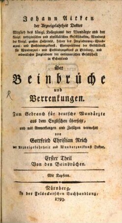 Über Beinbrüche und Verrenkungen