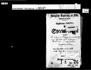 Einstellung der Staatsleistungen an Geistliche (Sperrgesetz vom 22.4.1875) Bd. 3
