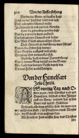 Von der Himelfart Jesu Christi.