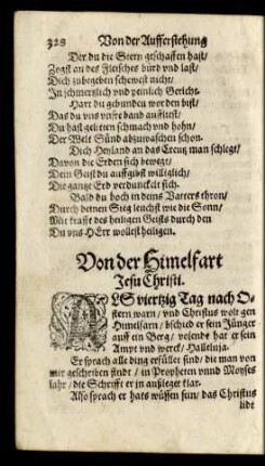Von der Himelfart Jesu Christi.
