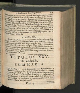 Titulus XXV. De codicillis.