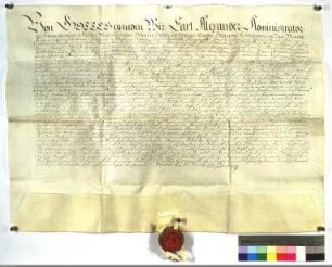 Carl Alexander, Administrator u. Deutschmeister ernennt Beat Conrad Philipp Freiherr Rentner v. Weil zum Koadjutor der Ballei Hessen.