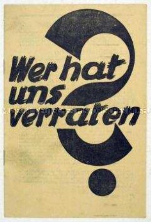 Sozialdemokratische Propagandaschrift zur Landtagswahl in Sachsen 1930 in scharfer Auseinandersetzung mit der KPD