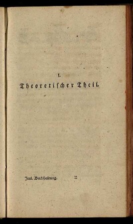 I. Theoretischer Theil.