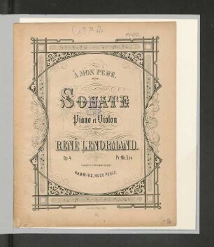 Sonate pour piano et violon : op. 4