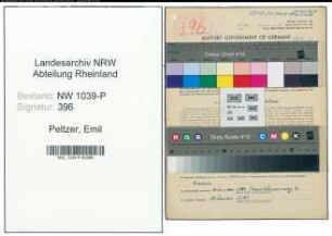 Entnazifizierung Emil Peltzer , geb. 29.07.1878 (Ingenieur)