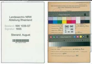 Entnazifizierung August Stierand , geb. 27.05.1893 ()