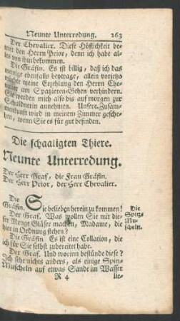 Neunte Unterredung. Die schaaligten Thiere.