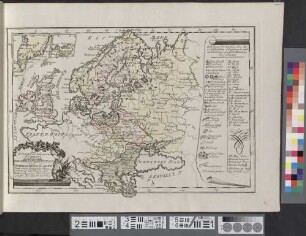 Das Östliche und Nördliche Europa : Dritte Einleitungs- und Übersichtskarte zum ersten Theile des Schauplatzes der fünf Theile der Welt nach und zu Büschings grosser Erdbeschreibung