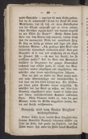 Genovefa wird vom Grafen Siegfried wiedergefunden.