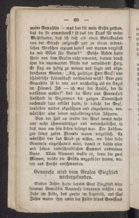 Genovefa wird vom Grafen Siegfried wiedergefunden.
