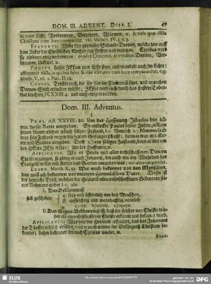 Dom. III. Adventus