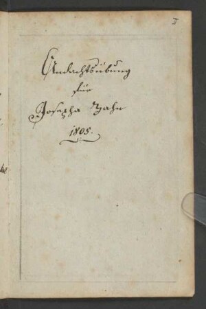 Andachtsübung für Josepha Zahn