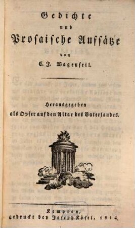 Gedichte & prosaische Aufsätze