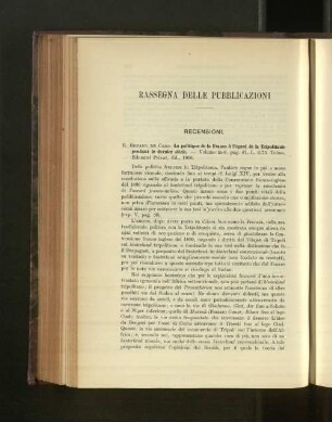 Rassegna delle publicazioni