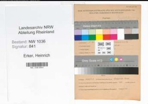 Entnazifizierung Heinrich Erker , geb. 01.10.1903 (Kaufmaennischer Angestellter)