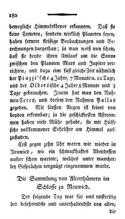 Die Sammlung von Alterthümern im Schlosse zu Neuwied