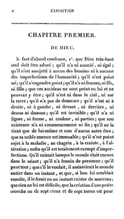 Chapitre Ier. De Dieu.