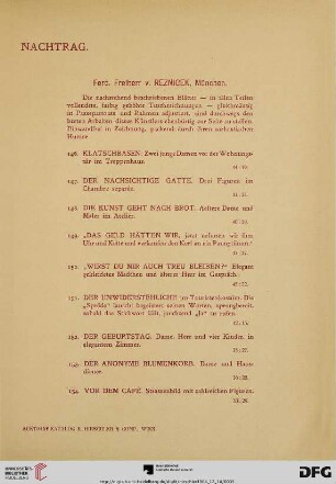 Nachtrag (Nr. 146-158)