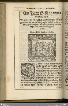 Am Tage S. Johannis des Evangelisten ...