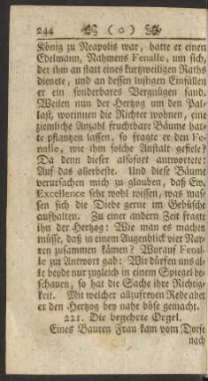 221. Die begehrte Orgel. - 230. Der sich spiegelnde Ziegen-Bock.