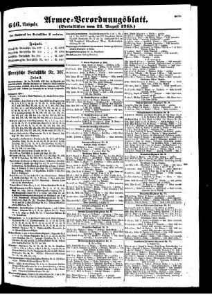 646. Ausgabe. Samstag, 21. August 1915
