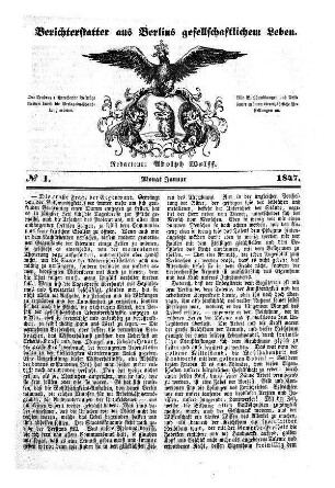 2.1847: Berichterstatter aus Berlins gesellschaftlichem Leben