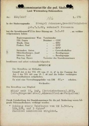 Stengel, Johannes
