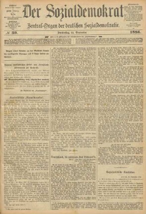 No 39. Donnerstag, 24. September 1885.